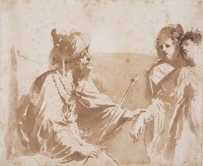 Esther voor Ahasveros door Giovanni Francesco Barbieri